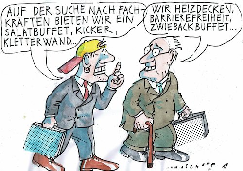 Cartoon: Fachkräftemangel (medium) by Jan Tomaschoff tagged lebensarbeitszeit,fachkräftemangel,lebensarbeitszeit,fachkräftemangel