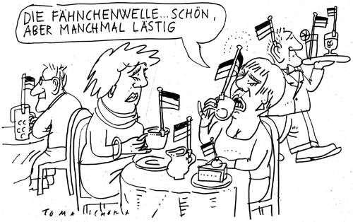 Cartoon: Fans (medium) by Jan Tomaschoff tagged fahne,fähnchen,deutschland,fußball,wm,fahne,fähnchen,deutschland,fußball,wm,weltmeisterschaft,fans