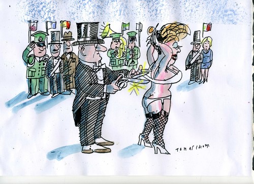 Cartoon: Feier (medium) by Jan Tomaschoff tagged politik,politik,sex