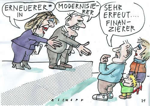 Cartoon: Finanzen (medium) by Jan Tomaschoff tagged politiker,versprechen,schulden,finanzierung,politiker,versprechen,schulden,finanzierung