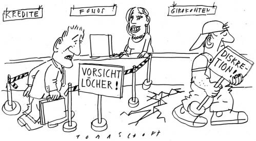 Cartoon: Finanzkrise (medium) by Jan Tomaschoff tagged finanzkrise,