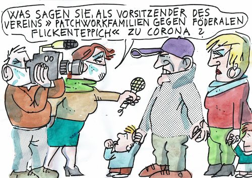 Cartoon: Föderal (medium) by Jan Tomaschoff tagged corona,bund,länder,föderalismus,corona,bund,länder,föderalismus