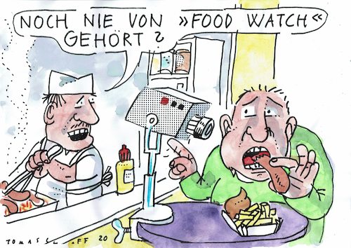 Cartoon: Food watch (medium) by Jan Tomaschoff tagged ernährung,gesundheit,ernährung,gesundheit