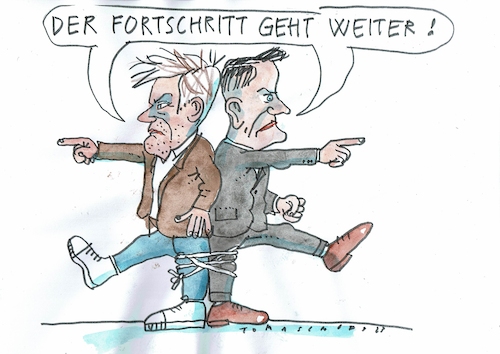 Cartoon: Fortscritt (medium) by Jan Tomaschoff tagged ampel,ampel