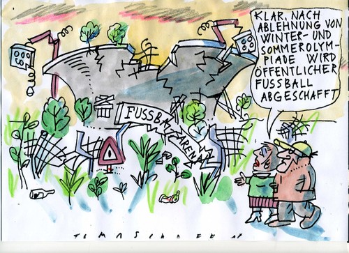 Cartoon: Fussball (medium) by Jan Tomaschoff tagged olympia,fussball,sport,olympia,fussball,sport