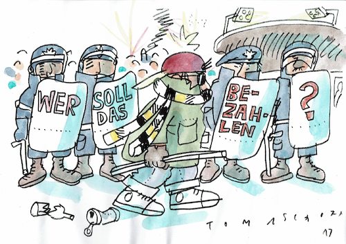 Cartoon: Fussball (medium) by Jan Tomaschoff tagged hooligans,fussball,hooligans,fussball