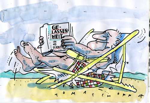 Cartoon: Gelassenheit (medium) by Jan Tomaschoff tagged psyche,ratgeber,gelassenheit,psyche,ratgeber,gelassenheit