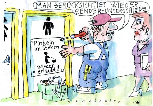 Cartoon: Gender (medium) by Jan Tomaschoff tagged gender,diskriminierung,gleichheit,gender,diskriminierung,gleichheit