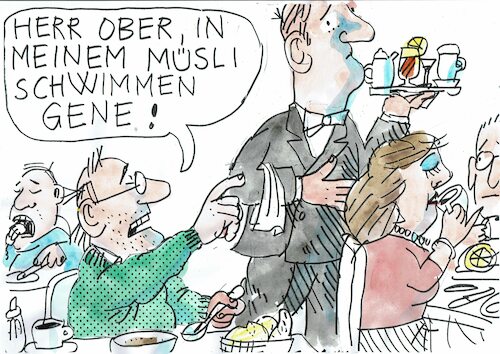 Cartoon: Gene (medium) by Jan Tomaschoff tagged ernährung,natur,genetik,ernährung,natur,genetik