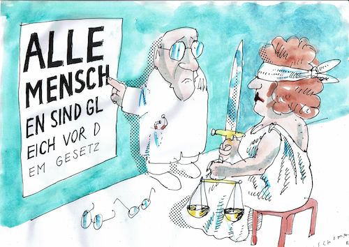 Cartoon: Gleiches Recht (medium) by Jan Tomaschoff tagged justiz,recht,gleichheit,justiz,recht,gleichheit