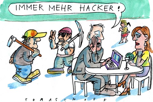 Cartoon: Hacker (medium) by Jan Tomaschoff tagged hacker,internet,datensicherheit,hacker,internet,datensicherheit