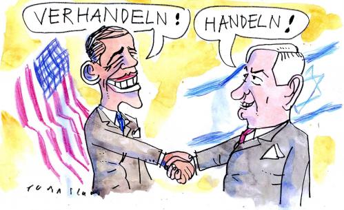 Cartoon: Hände (medium) by Jan Tomaschoff tagged obama,usa,nahost,islam