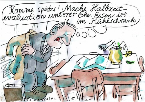 Cartoon: Halbzeit (medium) by Jan Tomaschoff tagged groko,spd,cdu,koalition,groko,spd,cdu,koalition