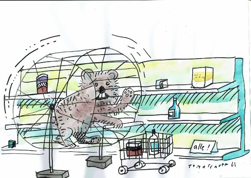 Cartoon: Hamsterkauf (medium) by Jan Tomaschoff tagged krise,versorgung,hamsterkauf,krise,versorgung,hamsterkauf