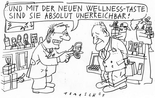 Cartoon: Handy (medium) by Jan Tomaschoff tagged handy,mobile,wellness