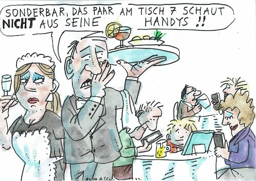 Cartoon: Handy (medium) by Jan Tomaschoff tagged kommunikation,handy,internet,kommunikation,handy,internet