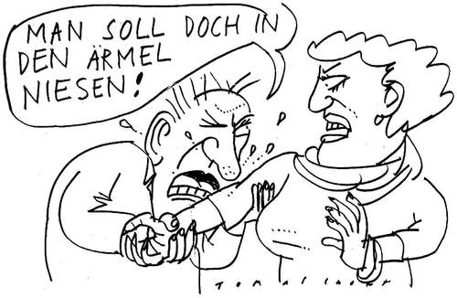 Cartoon: Hatschi! (medium) by Jan Tomaschoff tagged gesundheit,schweinegrippe