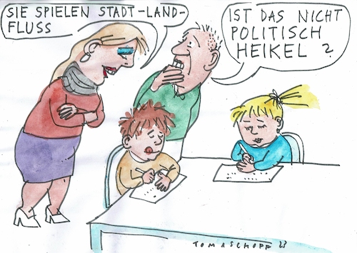 Cartoon: heikel (medium) by Jan Tomaschoff tagged fluss,nahostr,israel,palästina,fluss,nahostr,israel,palästina