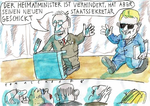 Cartoon: Heimatspezialisten (medium) by Jan Tomaschoff tagged heimatminister,csu,seehofer,heino,heimatminister,csu,seehofer,heino