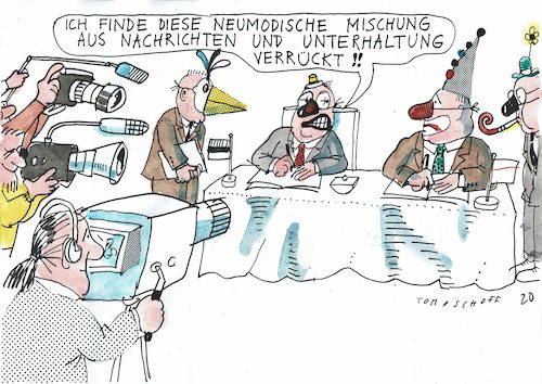 Cartoon: Infotainment (medium) by Jan Tomaschoff tagged nachrichten,politik,unterhaltung,nachrichten,politik,unterhaltung