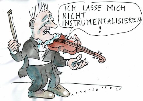 Cartoon: Intstrument (medium) by Jan Tomaschoff tagged phrasen,autonomie,abhängigkeit,phrasen,autonomie,abhängigkeit