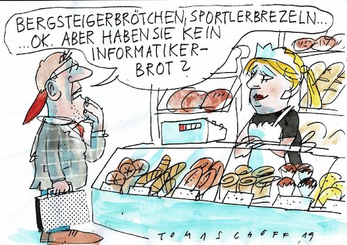 Cartoon: IT (medium) by Jan Tomaschoff tagged informatiker,berufe,sport,informatiker,berufe,sport