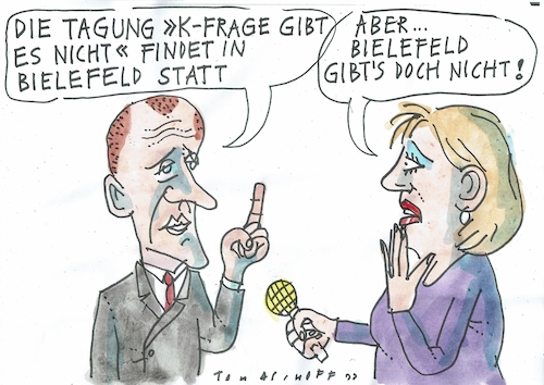 Cartoon: K Frage (medium) by Jan Tomaschoff tagged cdu,frage,merz,cdu,frage,merz