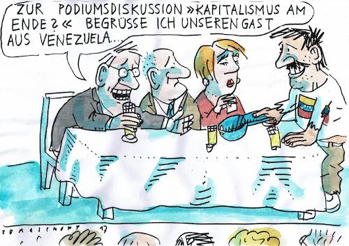 Cartoon: Kapitalismus am Ende (medium) by Jan Tomaschoff tagged sozialismua,venezuela,kapitalismus,sozialismua,venezuela,kapitalismus