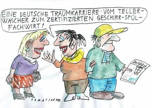 Cartoon: Karriere (medium) by Jan Tomaschoff tagged aufstieg,berufe,aufstieg,berufe