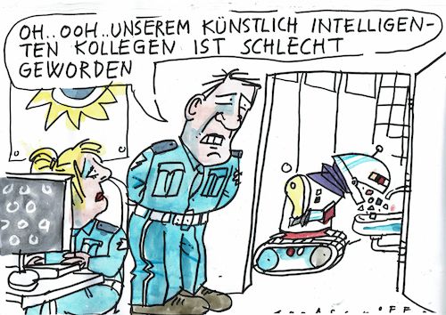 Cartoon: KI (medium) by Jan Tomaschoff tagged kinderpornografie,künstliche,intelligenz,polizei,kinderpornografie,künstliche,intelligenz,polizei