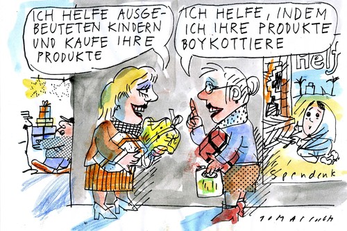 Cartoon: Kinderarbeit (medium) by Jan Tomaschoff tagged kinderarbeit,kinderarbeit