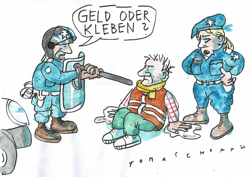 Cartoon: kleben leben (medium) by Jan Tomaschoff tagged letzte,generation,klimaprotest,kleben,letzte,generation,klimaprotest,kleben