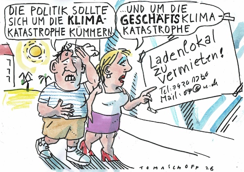 Cartoon: Klima (medium) by Jan Tomaschoff tagged wetter,klima,wirtschaft,flaute,wetter,klima,wirtschaft,flaute