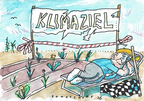 Cartoon: Klimaziel (medium) by Jan Tomaschoff tagged kluma,umwelt,ziele,politikerversprechen,kluma,umwelt,ziele,politikerversprechen