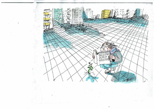 Cartoon: Kräuter (medium) by Jan Tomaschoff tagged pflanzen,kräuter,ernährung,umwelt,pflanzen,kräuter,ernährung,umwelt