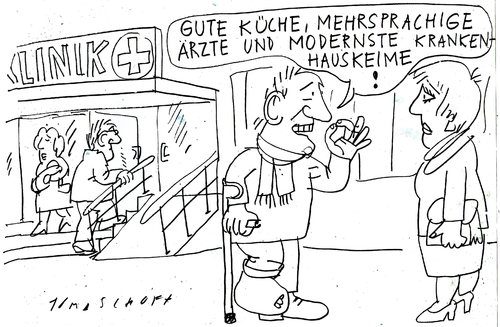 Cartoon: Krankenhauskeime (medium) by Jan Tomaschoff tagged krankenhauskeime