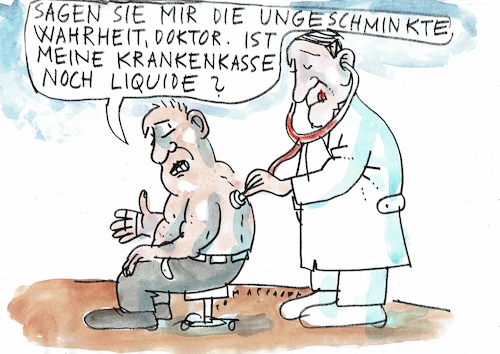 Cartoon: Krankenkasse (medium) by Jan Tomaschoff tagged gesundheit,kosten,krankenkasse,gesundheit,kosten,krankenkasse
