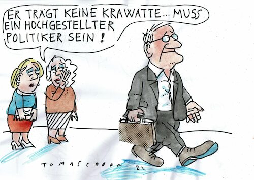 Cartoon: Krawatte (medium) by Jan Tomaschoff tagged mode,krawatte,politiker,mode,krawatte,politiker