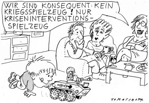 Cartoon: Kriegsspielzeug (medium) by Jan Tomaschoff tagged kriegsspielzeug,krieg,spielzeug,erziehung,familie,krisenintervention,katastrophe,prävention,aufhalten,hilfe,unterstützung,krieg,krise,konflikt,schlichter,spielzeug,kriegsspielzeug,erziehung,familie,kinder,intervention