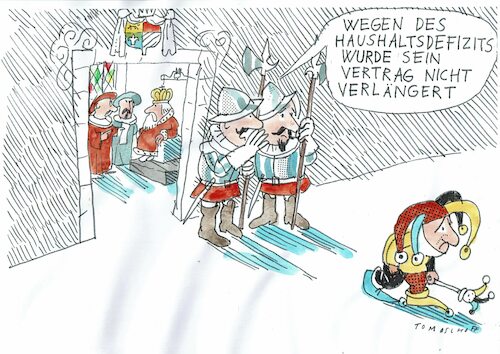 Cartoon: Kündigung (medium) by Jan Tomaschoff tagged staatsfinanzen,sparen,staatsfinanzen,sparen