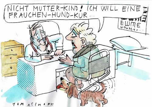 Cartoon: Kur (medium) by Jan Tomaschoff tagged kur,stress,famile,kinder,kur,stress,famile,kinder