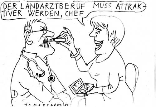 Cartoon: Landarzt (medium) by Jan Tomaschoff tagged landärzte