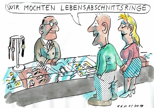 Cartoon: Lebensabschnitt (medium) by Jan Tomaschoff tagged liebe,beziehung,bindung,liebe,beziehung,bindung