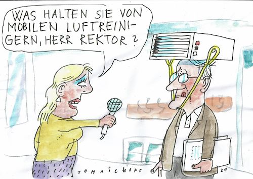 Cartoon: Lüfter (medium) by Jan Tomaschoff tagged corona,lüfter,schule,corona,lüfter,schule