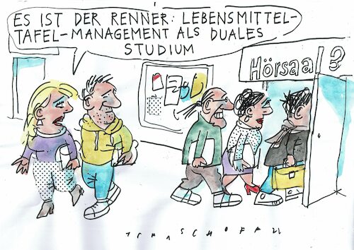 Cartoon: Management (medium) by Jan Tomaschoff tagged armut,tafeln,management,wirtschaft,armut,tafeln,management,wirtschaft