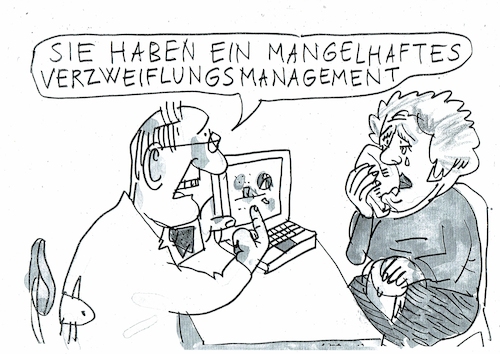 Cartoon: Management (medium) by Jan Tomaschoff tagged medizin,empathie,depression,medizin,empathie,depression