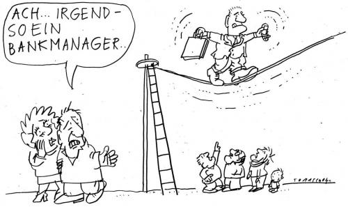 Cartoon: Manager (medium) by Jan Tomaschoff tagged banken,finanzen,krise,