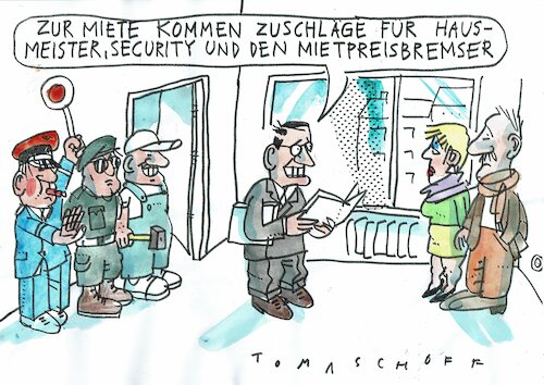 Cartoon: Miete (medium) by Jan Tomaschoff tagged wohnen,wohnungsnot,mieten,wohnen,wohnungsnot,mieten