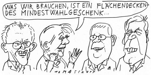 Cartoon: Mindestwahlgeschenk (medium) by Jan Tomaschoff tagged wahlgeschenke