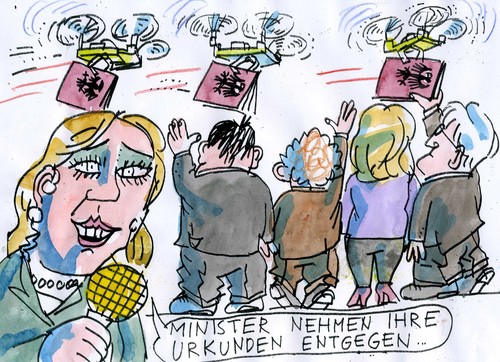 Cartoon: Minister (medium) by Jan Tomaschoff tagged miniscter,groko,miniscter,groko